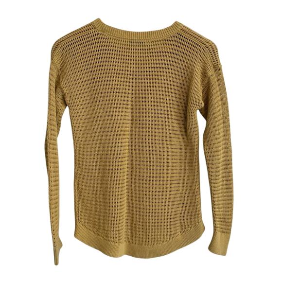Madewell Mustard Yellow Loose Knit Pullover Sweater - Picture 5 of 7